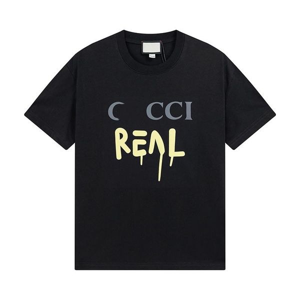 

T-shirts Men's t Brand Designer Tees Rainbow Letter Print Short Sleeve Tops Cotton Loose Men Casual Summer Women Shirt, #12