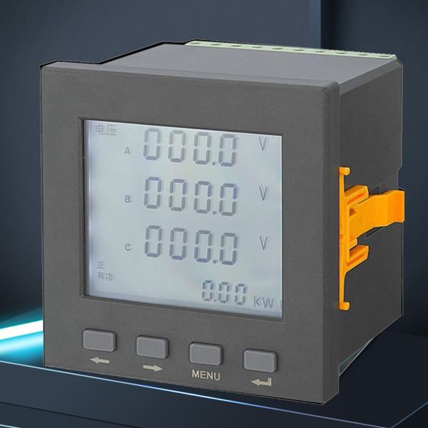 

Three phase single phase multifunctional power meter digital display LCD voltage current power frequency intelligent 485 communication