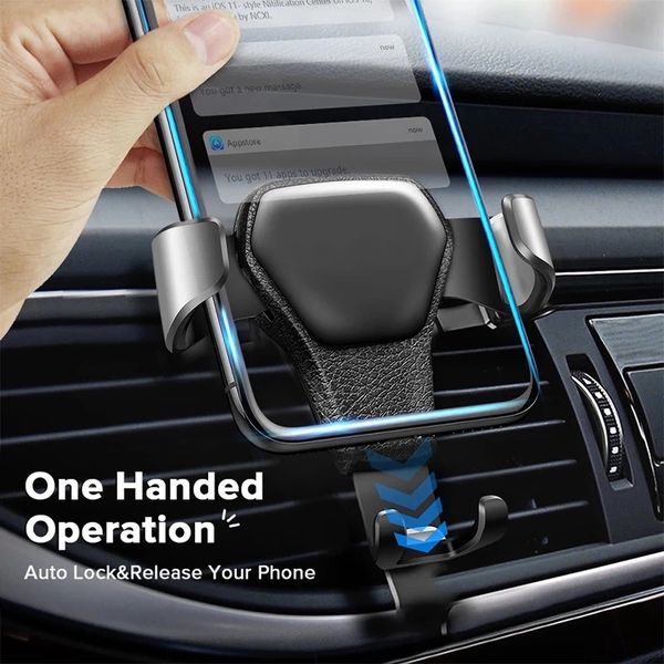 

Gravity Universal Auto Phone Holder Car Air Vent Clip Mount Mobile Phone Holder CellPhone Stand Support For iPhone 14 For Xiaomi Cell i