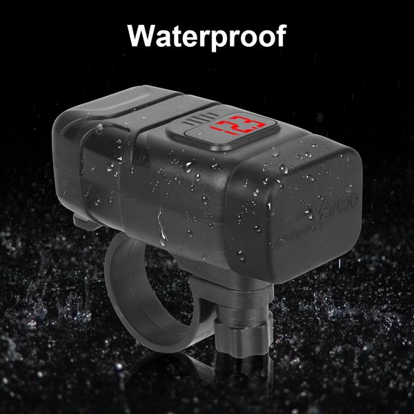 Waterproof 12V Motorcycle USB Chargers 3.0 Power Adapter Cover Holder Dirt Pit Bike Motorbike Accessories Electronics Universal