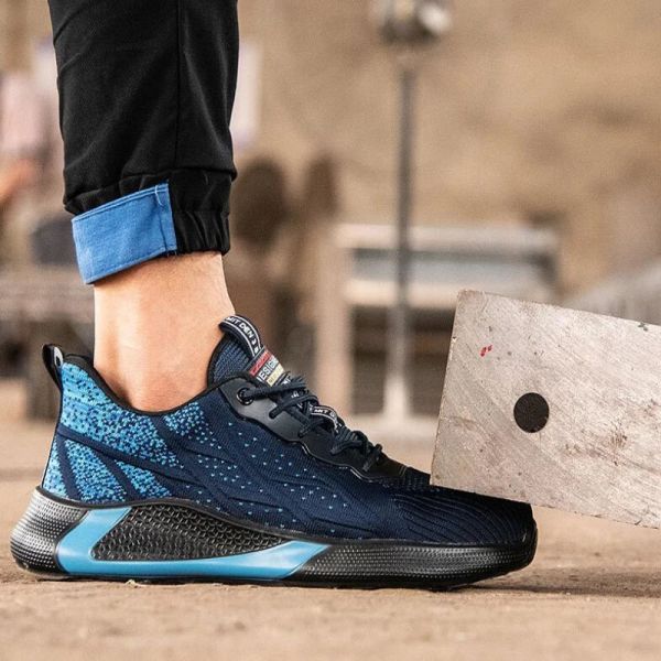Work Safety Shoes Men Indestructible Sneakers Work Shoes Male Security Steel Toe Shoes Puncture-Proof Work Sneakers Safety Boots