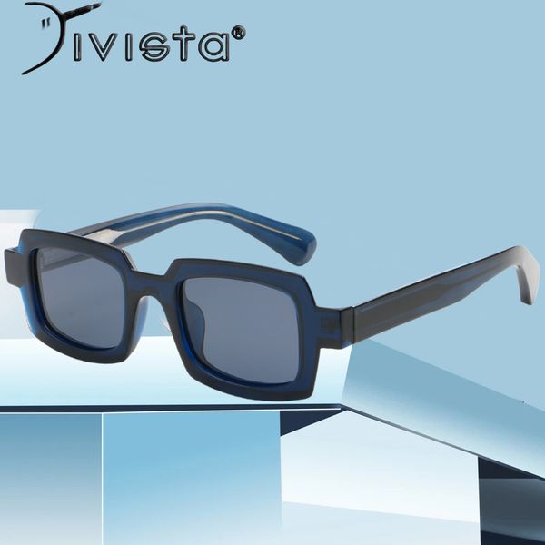 

a pilot with cool sunglasses Square Aviator Sunglasses Small Size Thick Frame Square Designer y2k Cyberpunk Cool Sun Glasses Men Women S38 IVISTA