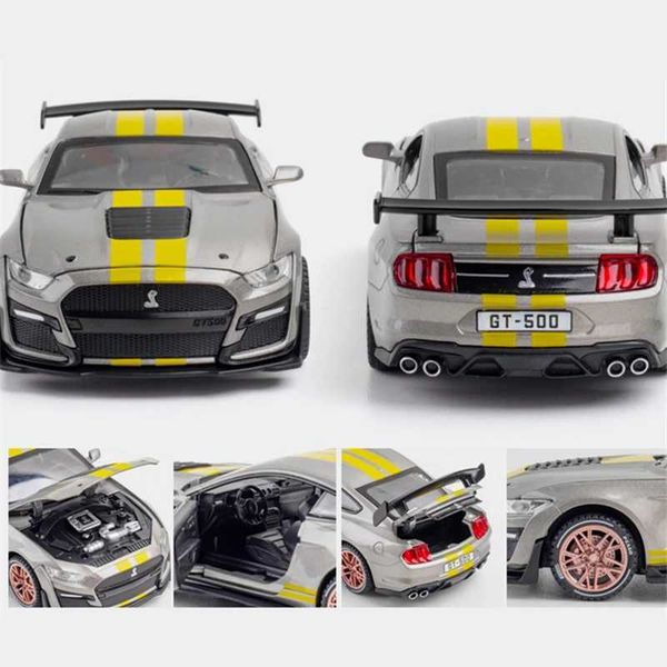 Diecast Model 1 32 Mustang Shelby GT500 Alloy Sports Car Model Diecast Toy Vehicles Simation Metal Car Model Collection Childrens Toy Gift C251106