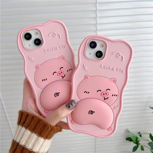 

Cartoon Fart Pig for IPhone 14 Case 7plus Silicone 14ProMax Case XSmax, Pink