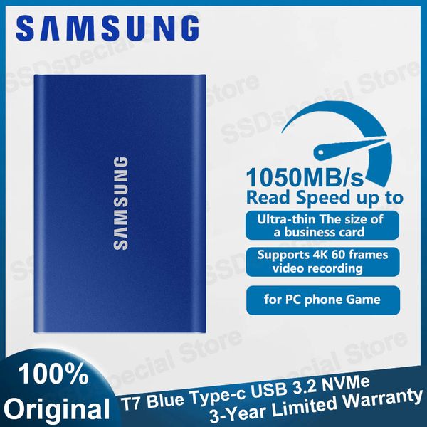 NEW Samsung Portable SSD T7 500GB 1TB 2TB High Speed External Disk Hard Drive Solid State Disk Compatible for Laptop Desktop