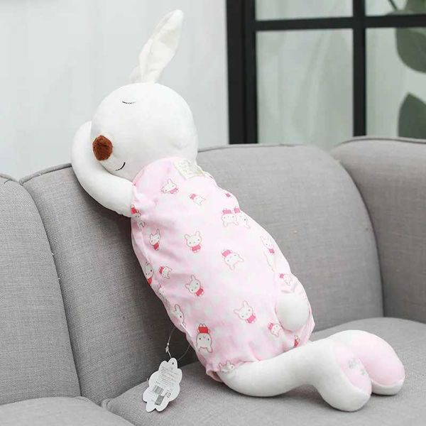 

75cm/ Cute Sleeping Rabbit Plush Pillow Bunny Dolls Stuffed Animals Soft Baby Toys for Children Girls Gift H240521 JYBJ, Khaki