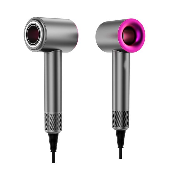 

High-speed leafless hair dryer 5 in 1 rotary connected nozzle Salon Design Negative ion hair care Constant temperature hair dryer Quiet noise reduction fast, Rose red