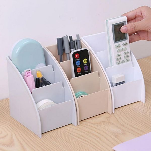 

TV Plastic Remote Control Storage Holder Mobile Phone Holder Stand Washable Home Office Storage Boxes Desktop Storage Case