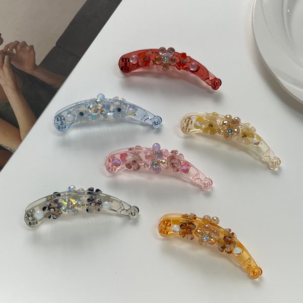 

Large banana clip, bow, ponytail clip, rhinestone flower vertical clip, sweet clip, high ponytail clip, high-end twisted clip hair clip