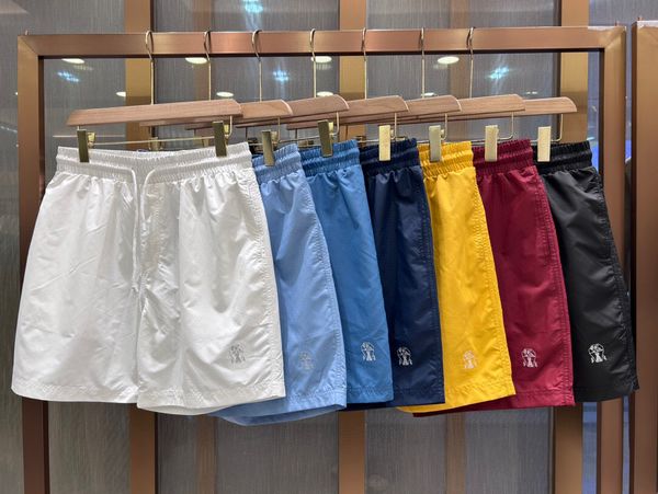 

Designer Mens Shorts Brunello Men Short Pants Summer Quick Drying and Waterproofing Beach Pant Cuccinelli, Yellow