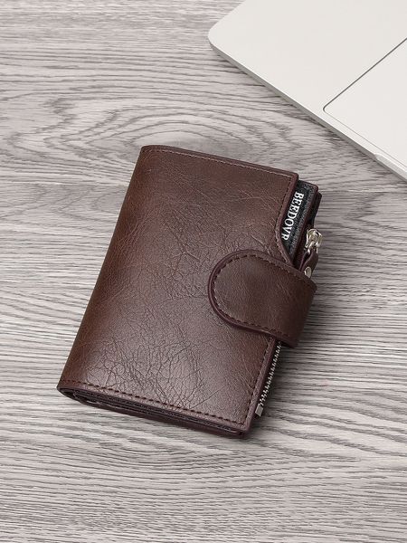 

High quality men's designer wallet cross-border hot selling business large capacity multi card slot wallet classic fashion credit card bag and handbag, Brown