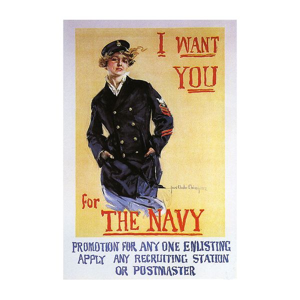 

I Want You For The Navy Vintage World War One WW1 US Military Propaganda Wall Art Decoration Poster Canvas Print