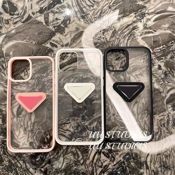 

Luxury Transparent Acrylic Phone Case For iPhone 15 14 13 12 11 Pro Max XS X XR 7 8 Plus Mini Shockproof Protective Cover, Black