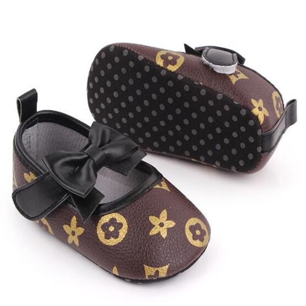 

Designer Infat Newborn Girl First Walkers Butterfly Knot Princess Shoes For Baby Girls Soft Soled Flats Moccasins, Red