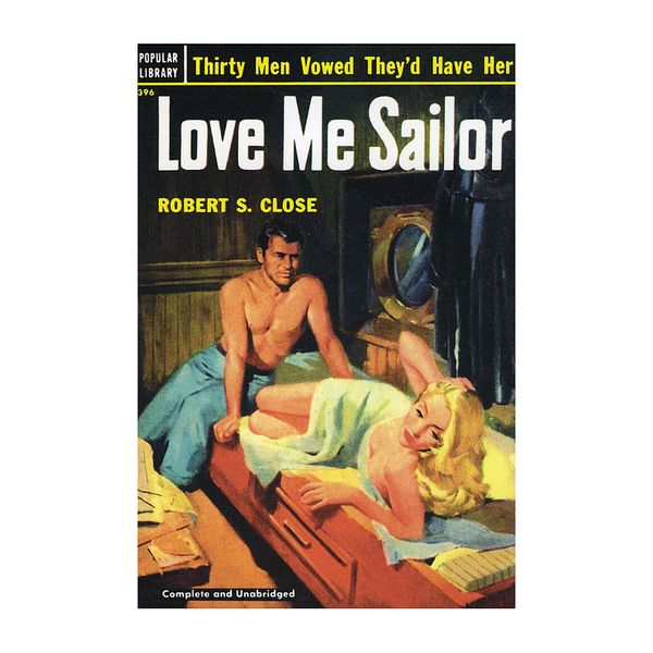 

Love Me Sailor Vintage Pulp Novel Cover Wall Art Decoration Poster Canvas Print