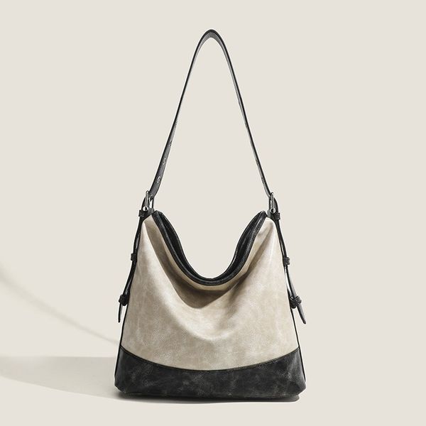 

Designer bag for women retro simple versatile fashionable trendy casual commuting one shoulder crossbody bag large capacity handbag, Black