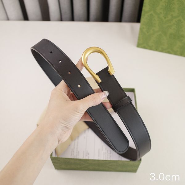 

Womens Mens Belt Designer Belts for Women Men Genuine Leather Width 3cm Luxury Golden Smooth Buckle Cowhide Waistband Ceinture for Lady, C2