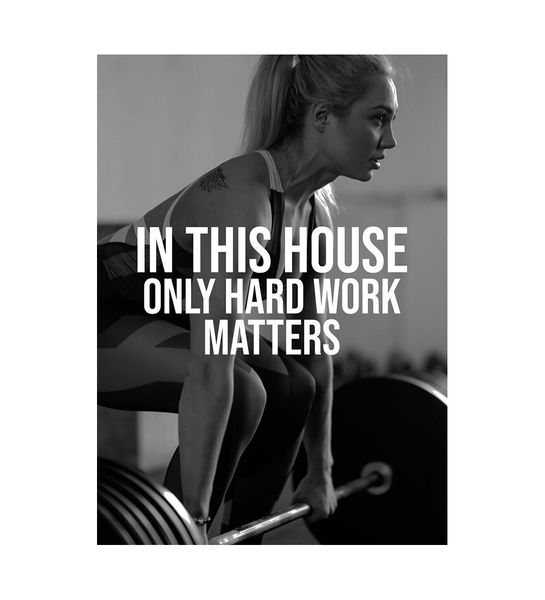 

Bodybuilding Gym Workout Motivation Inspiration Quote Only Hard Work Wall Art Decoration Poster Canvas Print