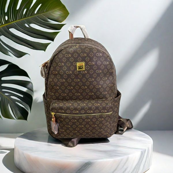 

wholesale women's shoulder bag college wind printed student backpack large capacity simple Joker contrast leather leisure backpack letters women handbag 066#, Printed3