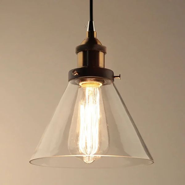 

Nordic The Loft Modern Bedroom Pendant Lamp with Clear Gray Amber Vintage Pendant Lights Dining Glass Hanging Light Fixtures