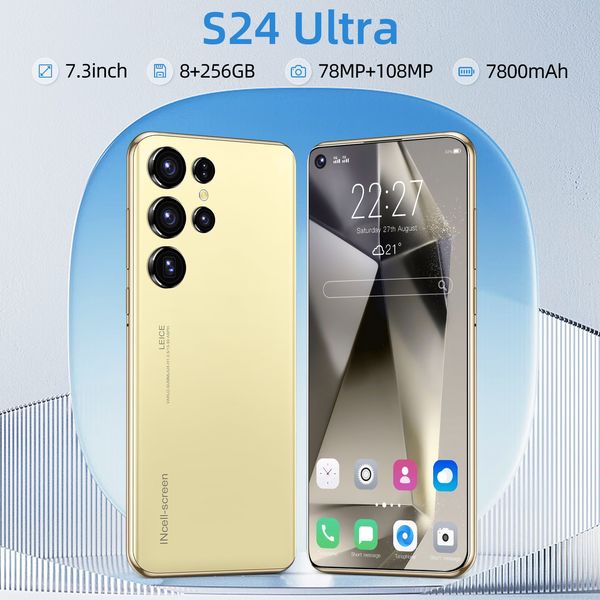 

Mobile Cross-Border Phone S24 Ultra Real 4g7.3-Inch All-in-One Large Screen 8 Million-Element Android 8.1 3 64 .1, Random