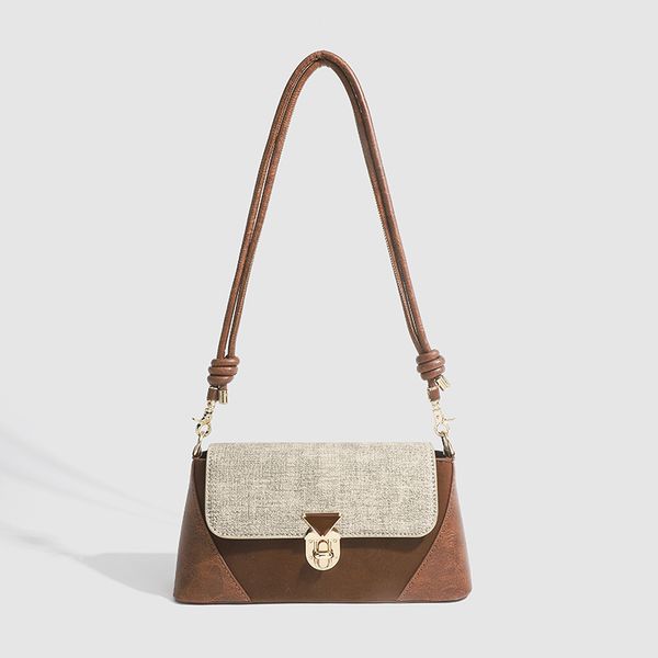 

French atmosphere niche package women bag artistic and gentle style underarm bag versatile for commuting one shoulder bag trend, Black