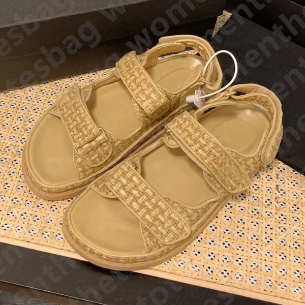 

2024 Summer New Velcro Flat Shoes Women's Fashion Casual Thick Sole Elevated Sports Sandals, White