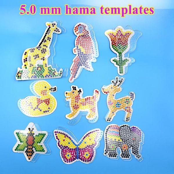 5mm Hama Beads Pegboards DIY Beads Tool Educational Perler Fuse Beadbond Patterns Jigsaw Puzzle Template Ironing Paper Kids Toy