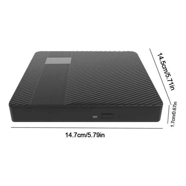 External CD DVD Drive USB 3.0 & Type-C DVD RW CD Writer Drive Disk Reader Rewriter for Mac/Linux Windows 7/8/10/11 Laptop PC