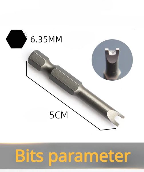 4/5/7Pcs Special-shaped Screwdriver Set 50mm U-shaped Y-Type Triangle Inner Cross Three Points Screwdriver Bit Tool 6.35mm