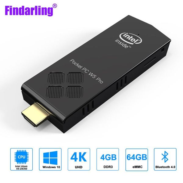 T5B Quad Core Intel Z8350 Mini Pc Computer Windows 10 Dual Band 2.4G & 5.8G Wifi 4Gb Ram 64Gb Rom Win 10 Stick PCs