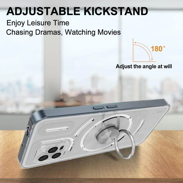 Ring Holder Case With 2pcs Tempered Glass Ultra Thin Clear Soft TPU Shockproof Cover For Unihertz Luna 6.81" Screen Protector