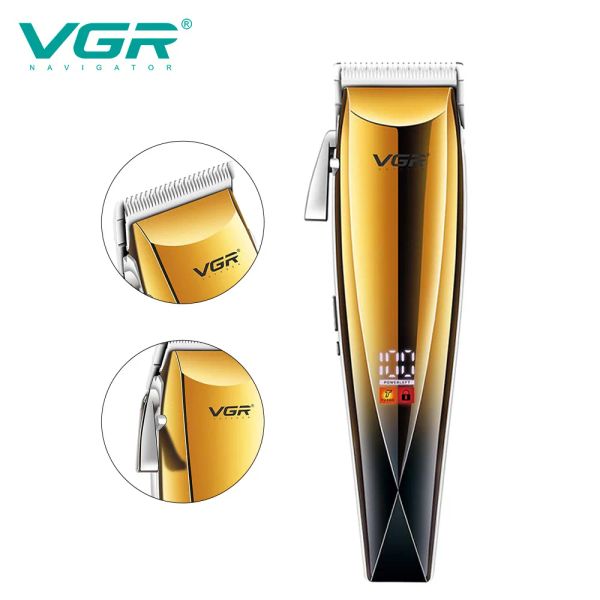 VGR Professional Hair Trimmer For Man Electric Beard Hair Clipper 8W Power Washable Haircut Machine Adjustable Rechargeable