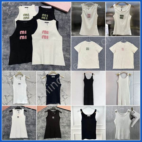 

Fashion Designer Cotton Tank Top Women Diamond Letters T-shirt, White