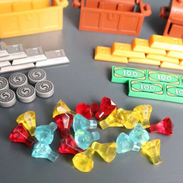 MOC Friends Accessories Building Blocks Toys 100 Dollar Bill Money Pattern Gold Silver Cash Treasure Box Parts Blocks for Kids