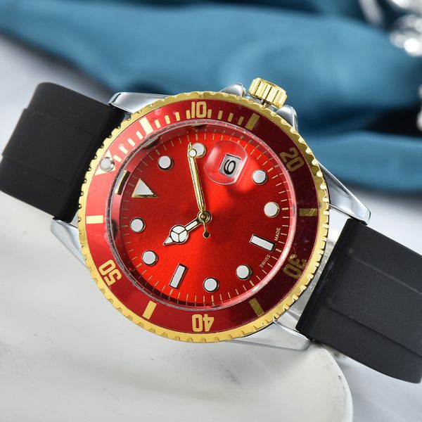

mens watches high quality luxury designer watches swiss watches 40MM mechanical movement watch Silicone watchstraps casual dress fashion business Wristwatches, #6 gold