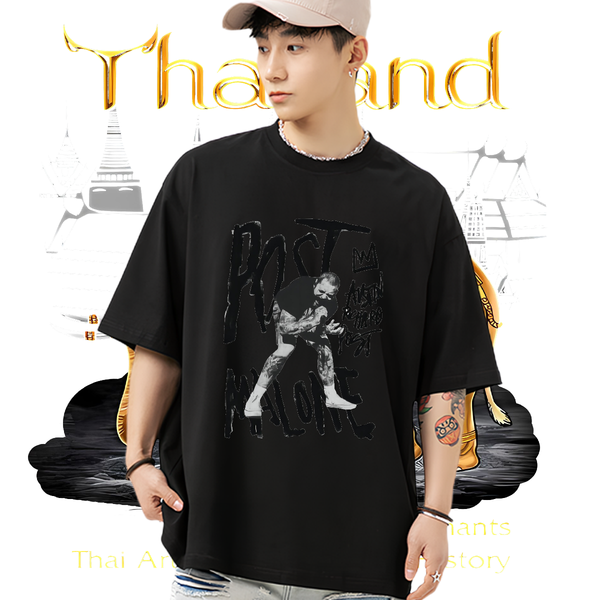 

Stylist T-Shirts Crew Neck Cotton Street Casual Mens Tshirts Custom Print Oversized Designer Tops Tees, Black