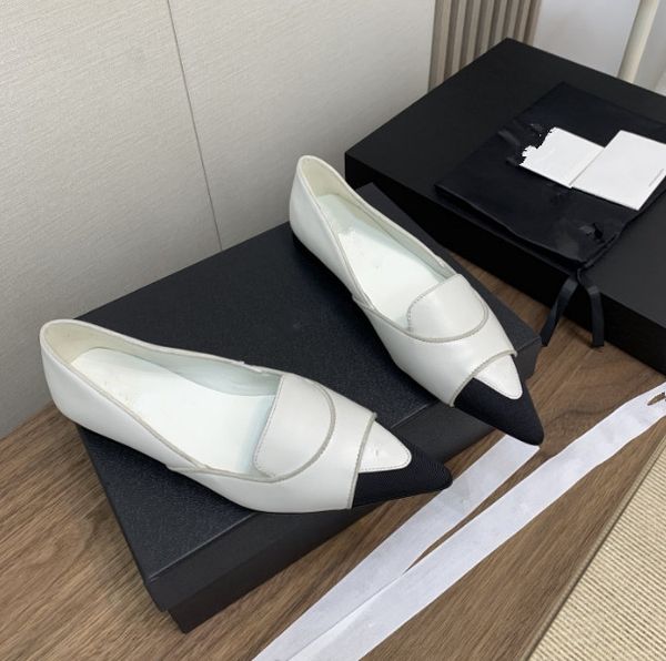 

Designer mary jane shoes Loafers shoes retro buckle Pointed satin women's girls ladies Resort Beach Banquet black white Leather shoes flat ballet shoes