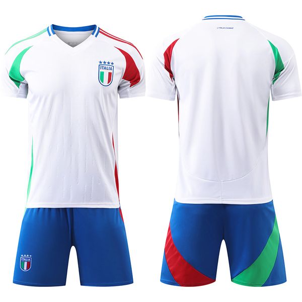 

High Quality Men's Tracksuits Breathable Football Soccer Uniform Set Custom Soccer Wear,Italy Football Suit Set,Football training suit, Blue-3