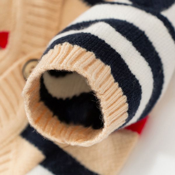 

Soft Knitted Dog Sweater Autumn Winter | Striped Cardigan Coat for Small Dogs, Blue