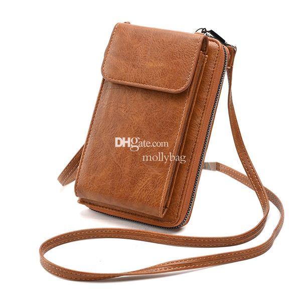 

High quality women designers fashionable and high-end leather wallets single shoulder crossbody bags classic retro multifunctional mobile phone bags wholesale, White