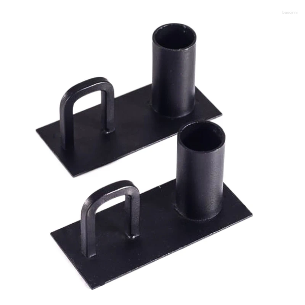

Holders Candle 2 Pcs Black Cylindrical Monotube Table Stand Candlestick With Handle Metal Tabletop Holder Home Furnishing Desk T8NA stick top