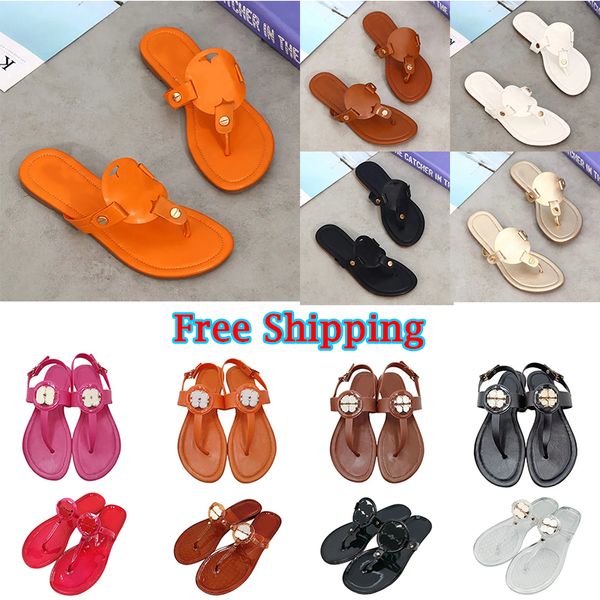 

Free Shipping luxury tb designer sandals snake leather slippers beach classic flat sandal summer triple pink lady leather summer female men womens slides 36-45, Color 7