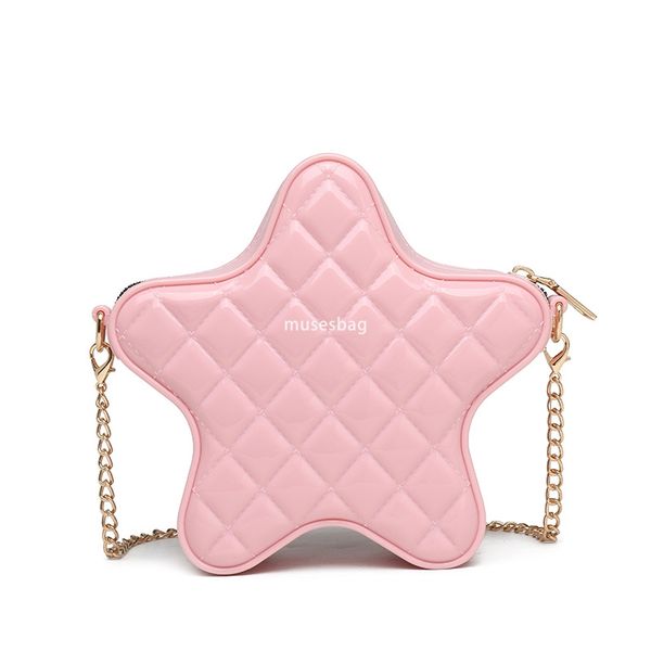 

High quality women's bag Barbie jelly bag fashionable and versatile diamond grid bag dirt resistant and easy to wash summer women's diagonal cross bag, Sky blue