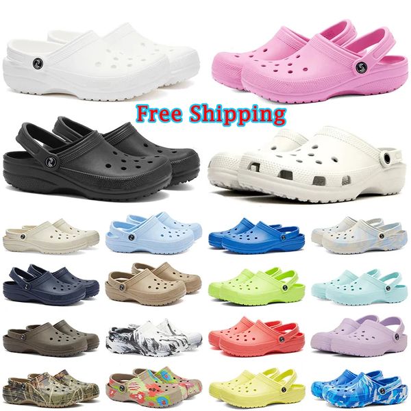 

Free shipping designer Sandals shoes slippers slides womens Clog Buckle classic mens triple black white Waterproof outdoor shoes 36-45