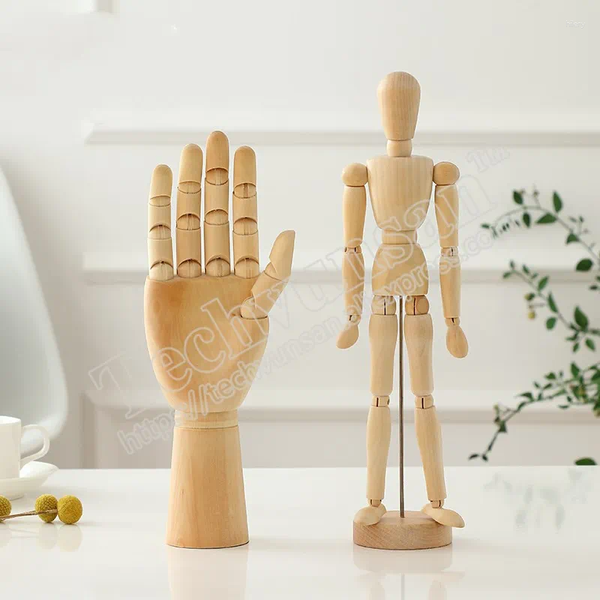 

Favor Party 3piece/lot Wooden Doll Model Creative Home Furnishing Room Decoration Office Desktop Display