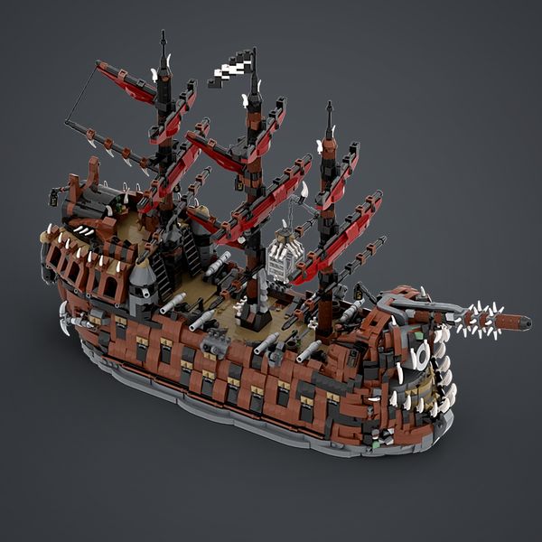 

King The Ruined Bricks Model MOC Building Blocks Boat Model Bricks The Black Pearl Flying Dutchman Mascot Set Toys For Gift