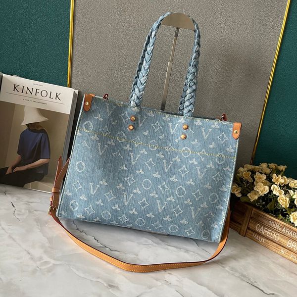 

Fashion designer tote bag Blue cowboy Luxurys handbags classics Women crossbody bag high quality shoulder bag hobo shopping bag messenger bag big tote purse 46871, #4 46854