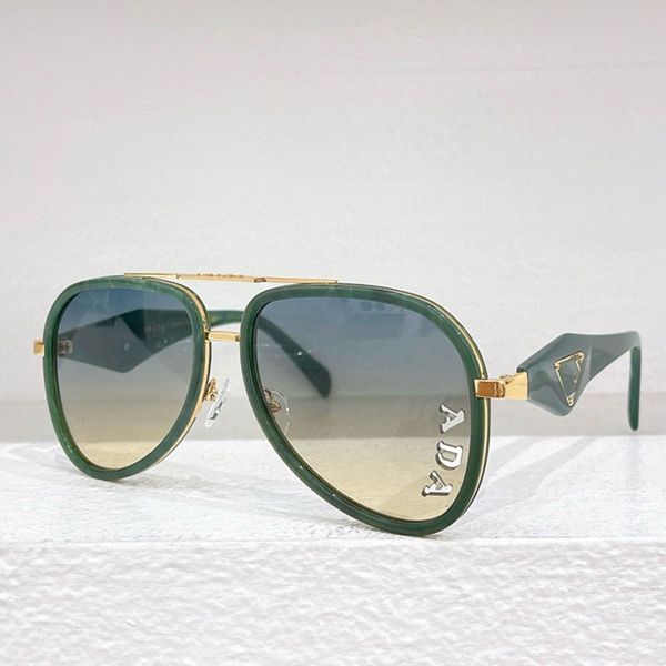 

Brand Mens Designer Square Pilot Sunglasses PR186 Mens Designer Hollow Lens Design UV400 Protective Details Mirror Legs Inverted Triangle Design Top Quality