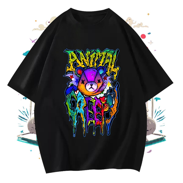 

Fashion Designer T Shirts Men 180g Cotton Outdoor Mens Tshirts Anime Soft Top Tees, Black